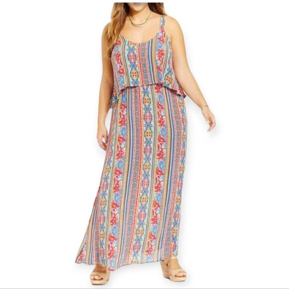 American rag printed popover maxi , small - Picture 1 of 10